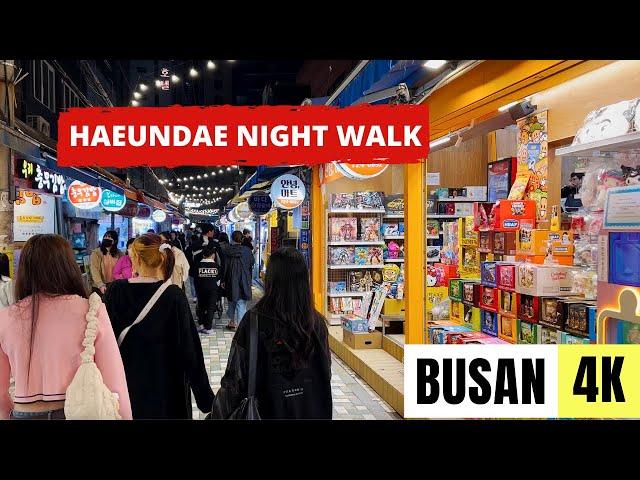 BUSAN, SOUTH KOREA  [4K] Haeundae Night Walk