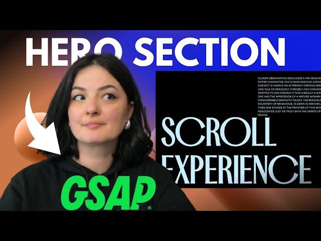 GSAP HERO SECTION SCROLL EXPERIENCE - Elementor Wordpress Tutorial Flex Container