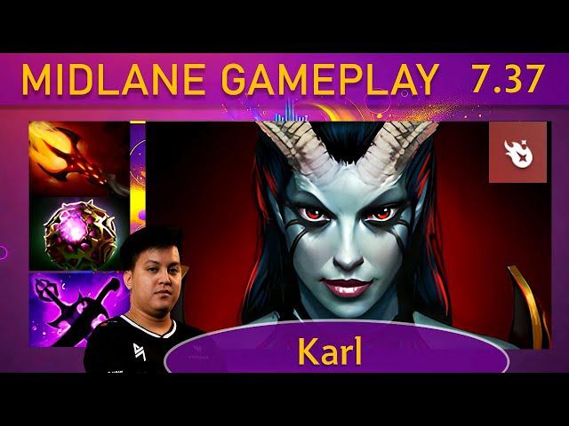 ⭐ 7.37 Karl Queen of Pain |KDA - 29 KP - 65%| New patch Mid Gameplay - Dota 2 Top MMR