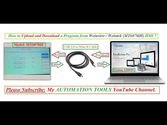 How to Upload and Download a Program from  Weinview/Weintek (MT6070iH) HMI?