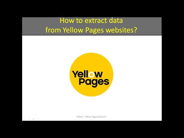 How to extract data from Yellow Pages?