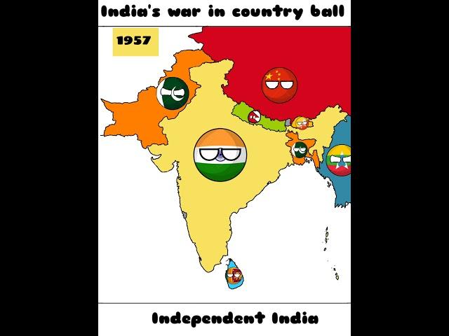 CountryBall (India's war; 1947- Present) #india  #bangladesh  #pakistan  #china #srilanka