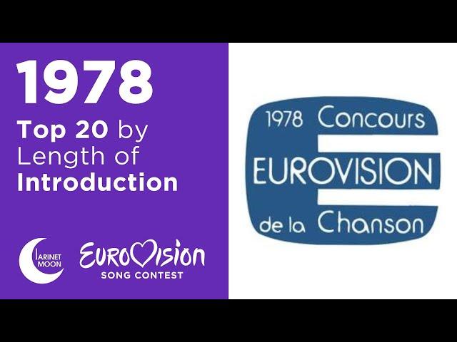 All Eurovision 1978 Song Intros Sorted by Length