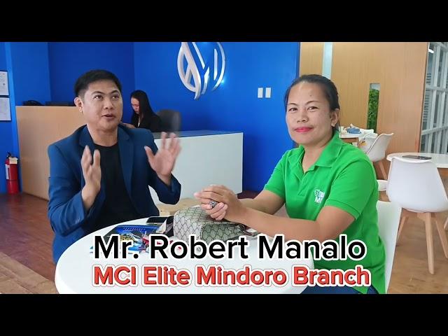 Mr. Robert Manalo of MCI Elite Mindoro Branch