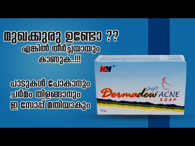 മുഖക്കുരു പാടുകൾ പോകാൻ ഒരു സോപ്പ് | Derma Dew Acne Soap Honest Review