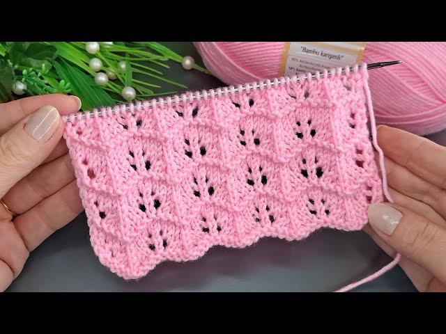 İki şiş kolay örgü yelek model anlatımı ️Eays crochet knitting patterns