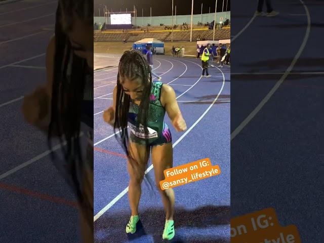 Tia Jones is whole vibe @racersgrandprix #100mhurdles #usatf #tiajones #trackandfield #fyp #track