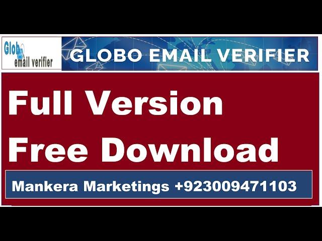 Globo Mail verifier Full Version - email validator tutorial: verify emails  | Mankera Marketings |