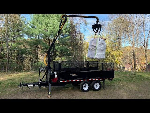 Log Loader Dump Trailer, WIll it lift a 1/3 cord firewood bag???