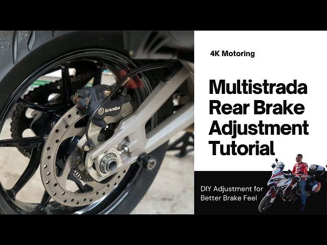 Improve Rear Brake Performance on Ducati Multistrada V4S (2022) | Master Cylinder Adjustment Guide