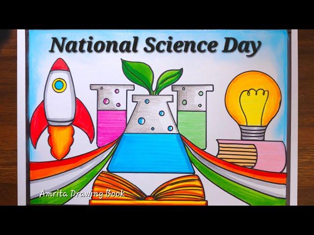 Science Day Drawing easy,28 Feb | National Science Day Drawing | National Science Day Poster Drawing