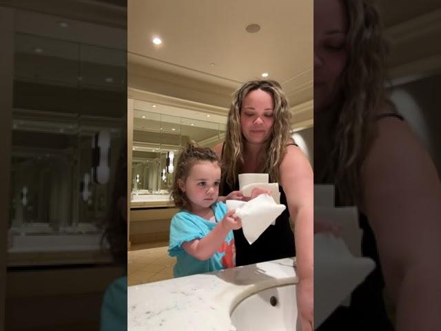 Trisha Paytas & Her Cute Baby Girl Washing Hands Together