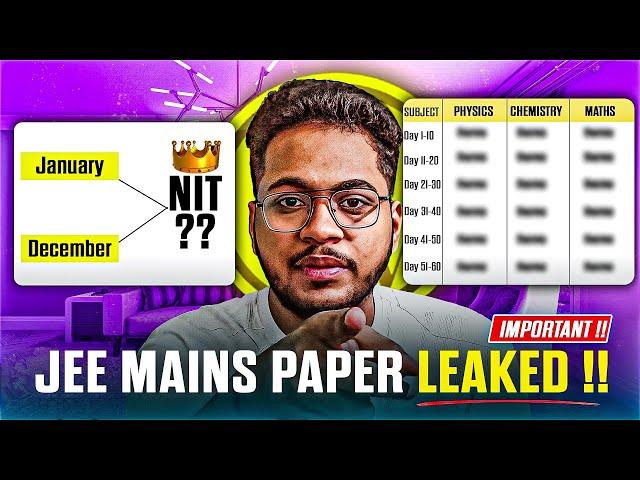 "JEE MAINS PAPER LEAKED ‼️" With Question PDF ️ | Rohit Shaw | IIT DELHI