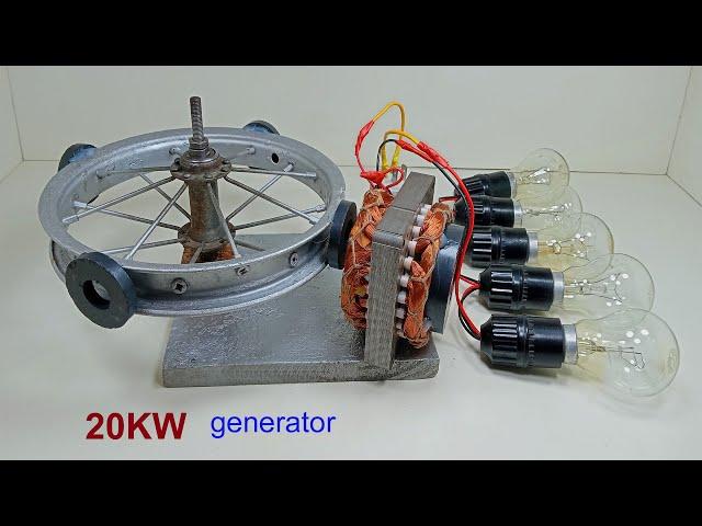 Free Electric Energy Wheel Generator 250V 20KW Big Capacitor Sirvice Free Energy Generator Idea 2024