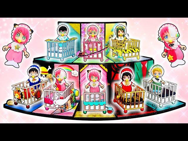 【赤ちゃん】ウタ️スパイファミリー️鬼滅の刃️ラムちゃんが変身ベビーベッドを手作り工作甘露寺みつり、時透無一郎、アーニャ、ヨル、ロイド、ルフィにリメイクDIY声真似