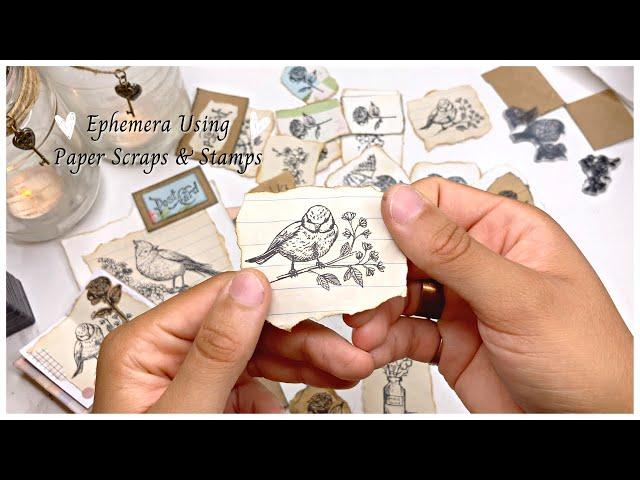 Making Ephemera Using Paper Scraps and Stamps! | Super Easy and Fun To Do