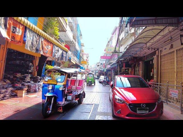 Historic Song Wat Road  - Saturday Day Walk In Bangkok Chinatown Virtual Tour - 4k Thailand 2021