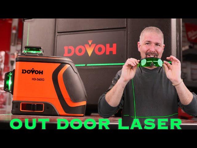 DOVOH High Visibility Laser Level Outdoor: Heavy Duty 3D Laser Level 360 Self Leveling