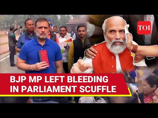 'Rahul Pushed...': BJP MP Injured In Shocking Parliament Scuffle; Gandhi Scion Retorts