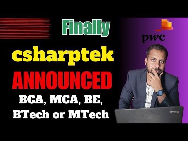 Finally csharptek Hiring Announced For Freshers | Capita & PWC Off Campus Job | Apply Now