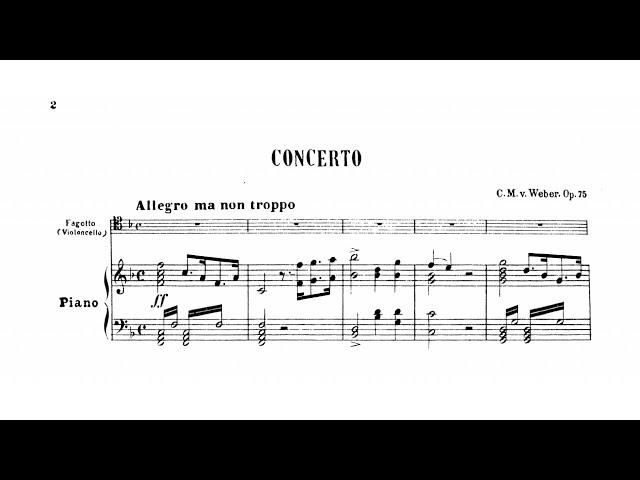 Carl Maria von Weber: Bassoon Concerto, Op. 75/J. 127 (1822 Version)