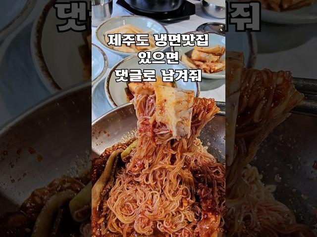 제주도 냉면맛집 있으면 댓글로 남겨줘