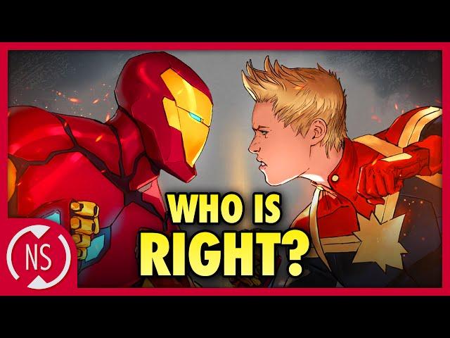 Marvel Civil War II: IRON MAN vs CAPTAIN MARVEL! || Comic Misconceptions || NerdSync