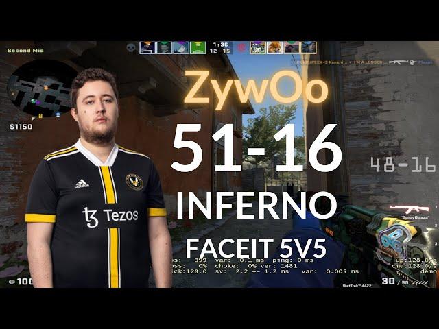 ZywOo Insane 51 Kills POV on FACEIT (51-16) (INFERNO) 2022.06.21