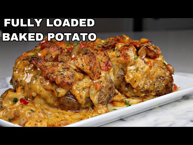 You’ll Never Make Baked Potato Any Other Way | Chicken Stuffed Loaded Baked Potato