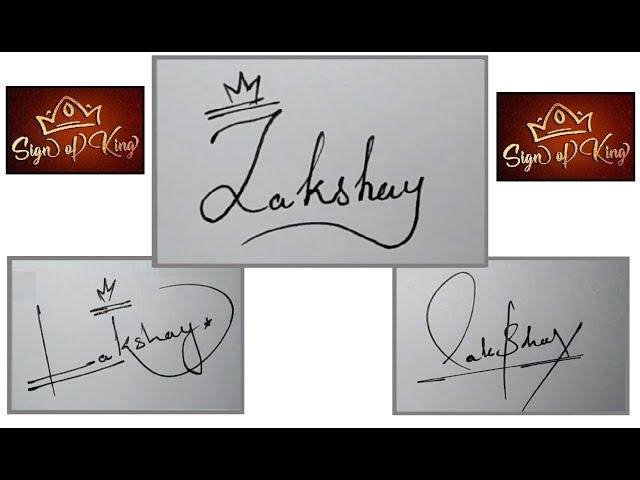 How to Draw Signature like a Billionaire (For Alphabet "L") - Signature for Name " Lakshay"