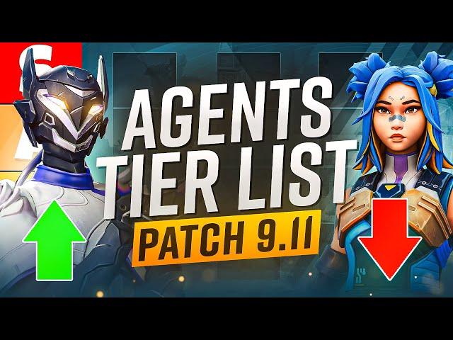 NEW UPDATED TIER LIST For PATCH 9.11! - Valorant