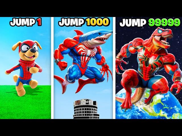 EVERY JUMP Spiderman Upgrades Into A Different Animal With In GTA 5!