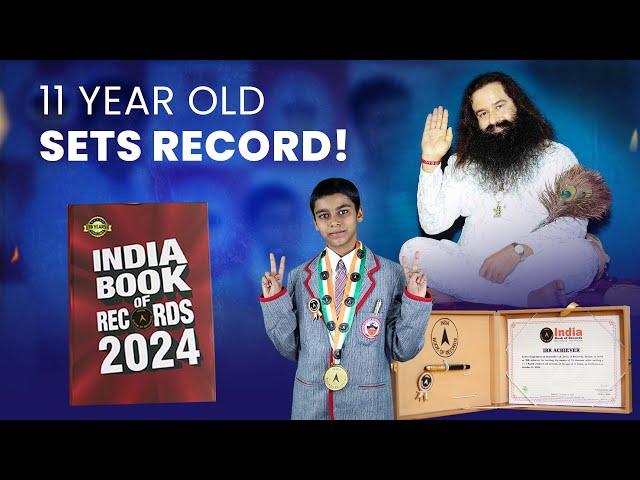 11-Year-Old Sets Record | India Book of Records! | SaintMSG Glorious International School