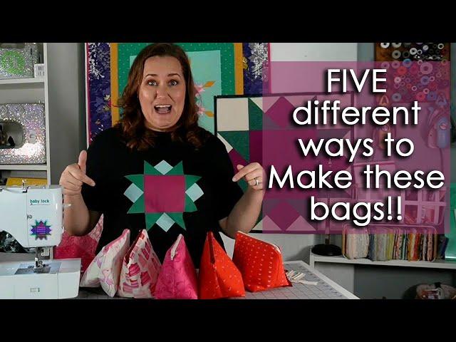 Five Different Ways to make Boxed Corner Bags!