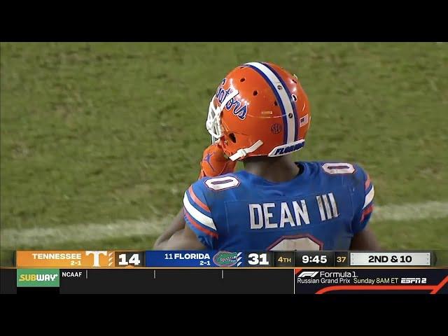 Trey Dean III (Florida S #0) Vs. Tennessee 2021