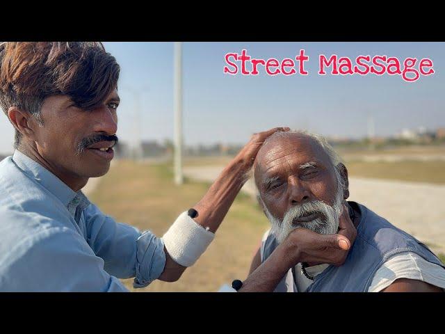 PAKISTANI STREET FULL BODY MASSAGE |ASMR HEAD BACK SHOULDER MASSAGE |