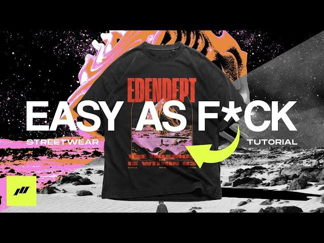 EASIEST T-Shirt Design Photoshop Tutorial For Your Print-on-Demand Streetwear Brand Business 2024