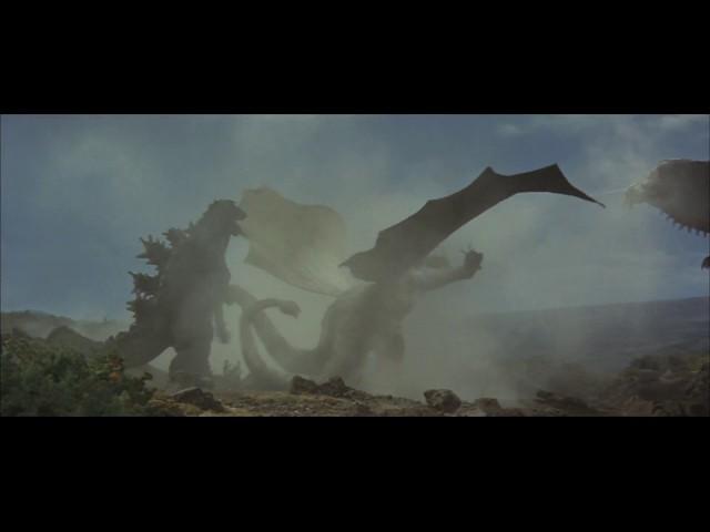 Ghidorah, the Three-Headed Monster (1965): In the Heat of Battle clip - Classic Japanese Monsters