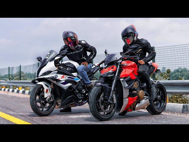 207BHP Ducati StreetFighter V4 vs BMW S1000RR 207BHP!!