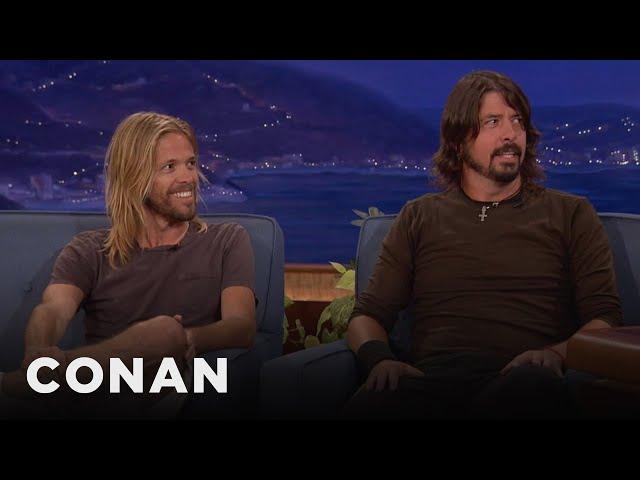 Dave Grohl & Taylor Hawkins On The Origins of "Foo Fighters" | CONAN on TBS