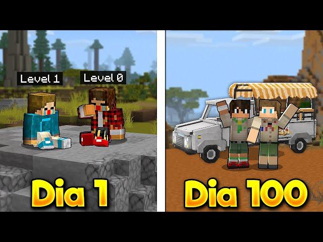 PASSEI 100 DIAS EXPLORANDO A SAVANA NO MINECRAFT - O FILME