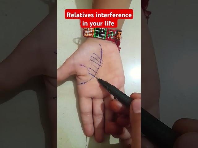 relatives interference in your life sign in hand ️ #palmistery #astrology #vastutips #nisha