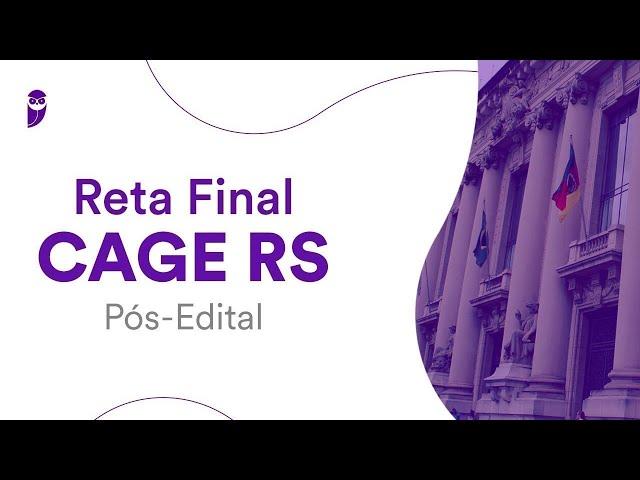 Reta Final CAGE RS Pós-Edital: Língua Portuguesa - Prof. Adriana Figueiredo