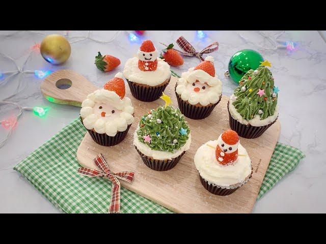 Trang trí cupcake mùa giáng sinh dễ làm / Simple Christmas Cupcake Decorating Ideas