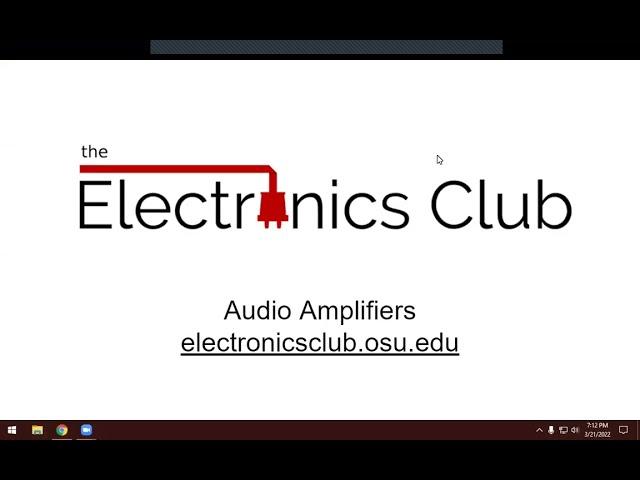 Audio Amplifiers - The Electronics Club at Ohio State