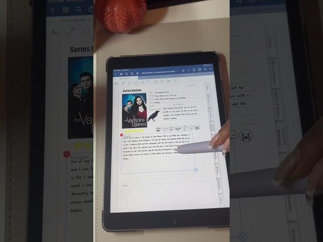 The Vampire Diaries, Digital journal #digitalplanner #journaling #ipad #movie #moviereview #tvshow