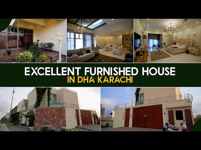 Owner Built 500 Yards Fully Furnished Bungalow in DHA Phase 8 Karachi