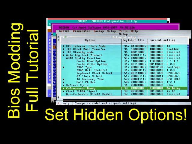 Bios Modding Tutorial for 386, 486 and Pentium PCs. Unlock hidden options in Award and AMI BIOS!
