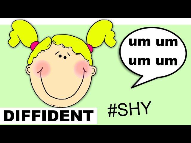 Learn English Words - DIFFIDENT - Meaning, Vocabulary Lesson with Pictures and Examples