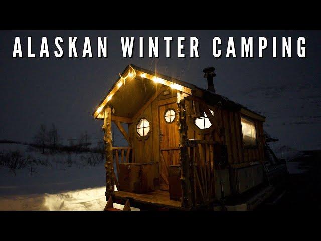 Hunkering Down for a Snowstorm Inside a Cozy Homemade Truck Camper #vanlife #asmr #alaska